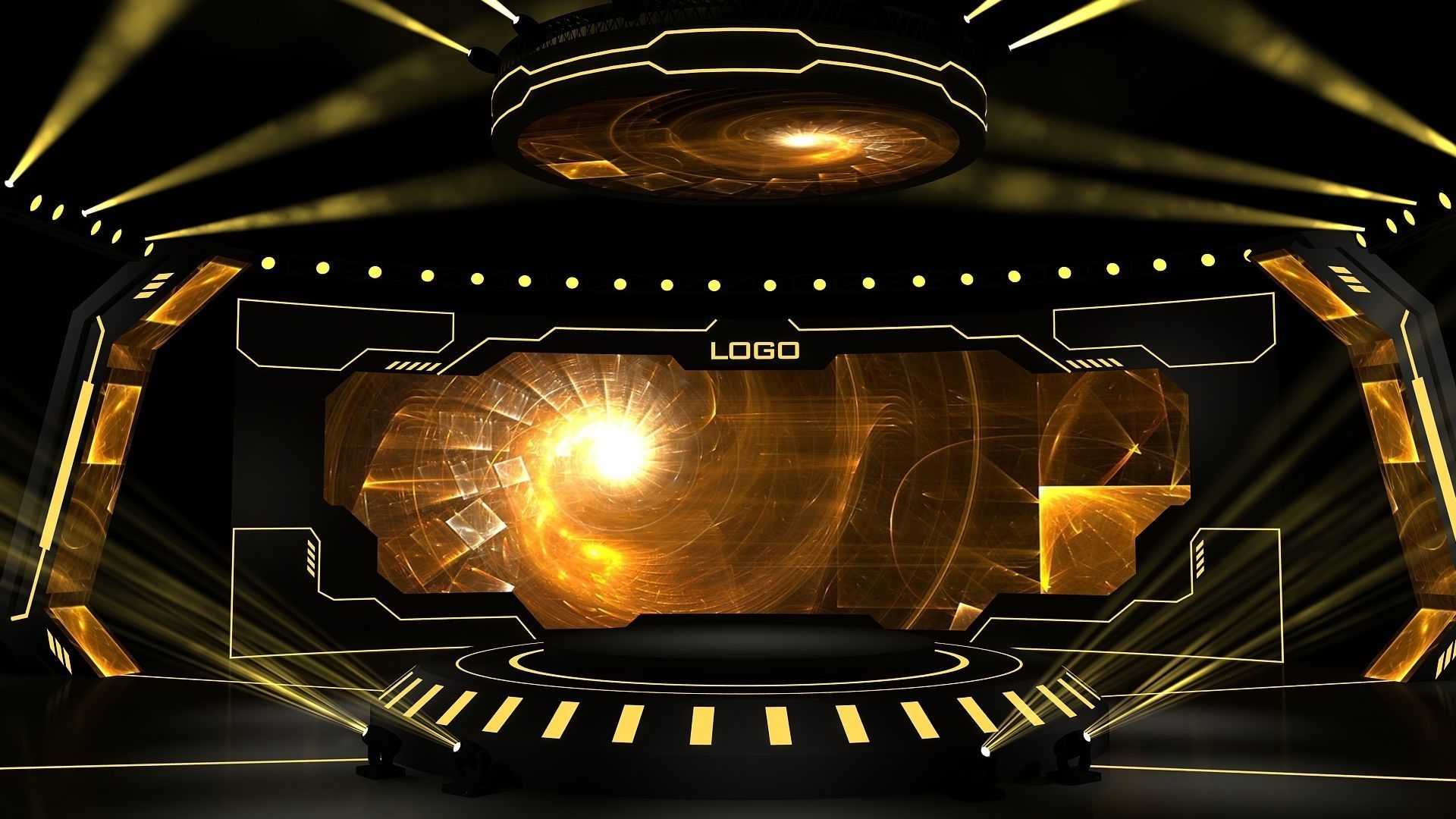 Event stage 09 design 3D model_2