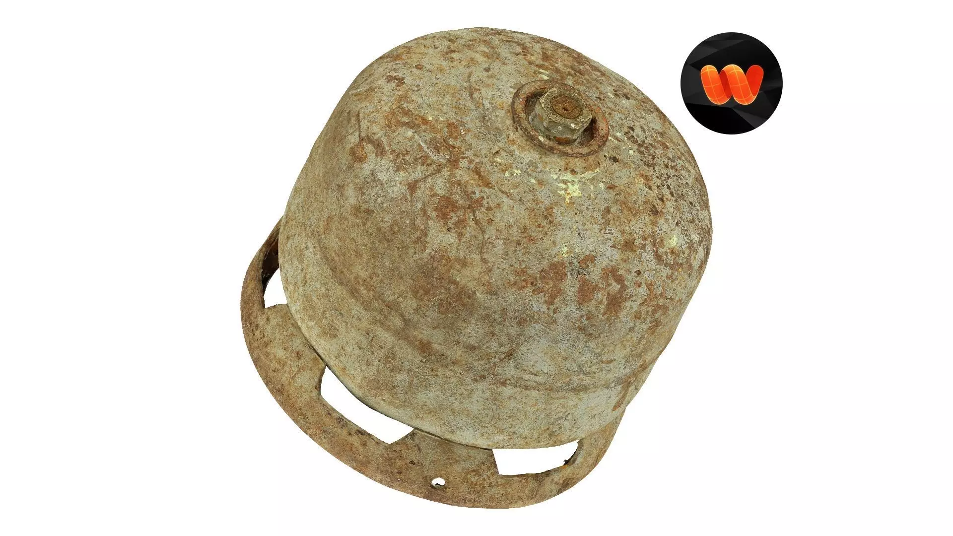 Rusty Gas Cylinder Raw Scanned 3D model
