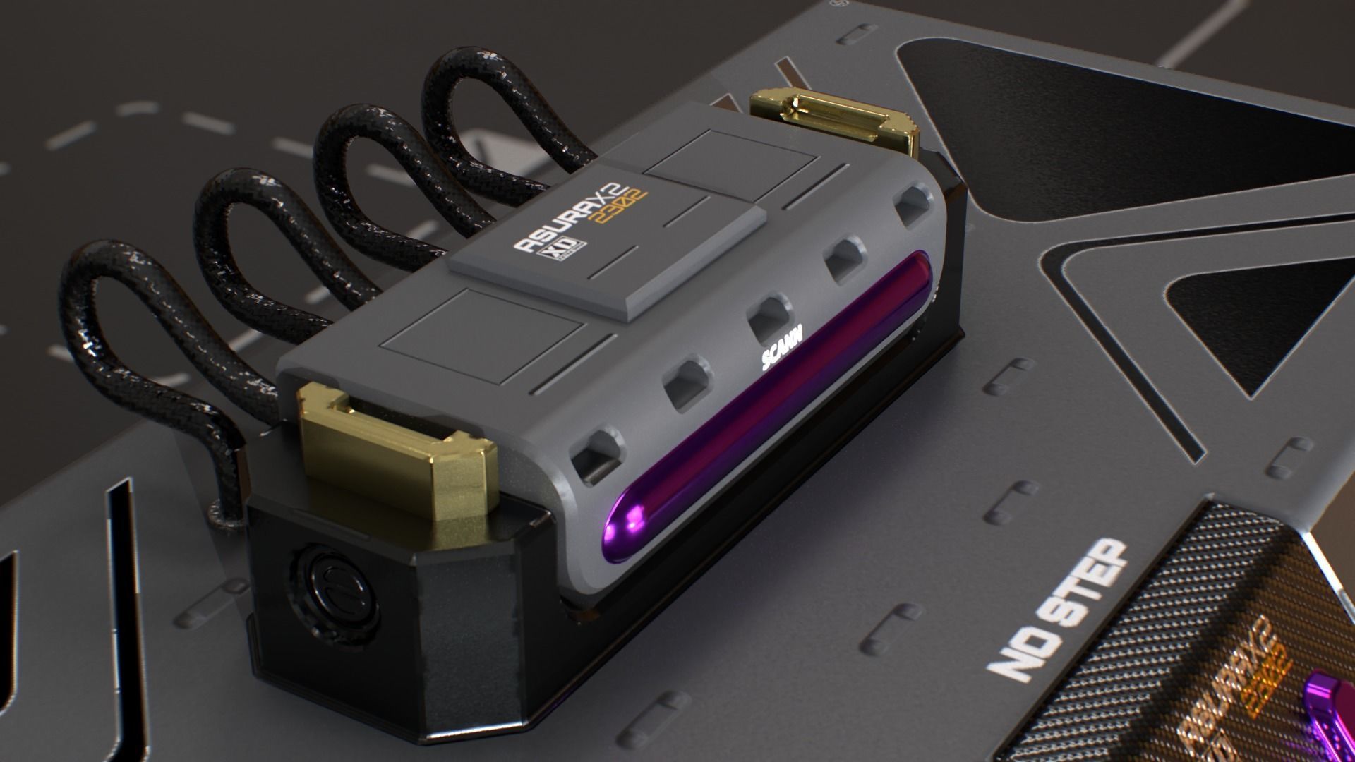 Laser Turret - ASURAX2 Low-poly 3D model_11