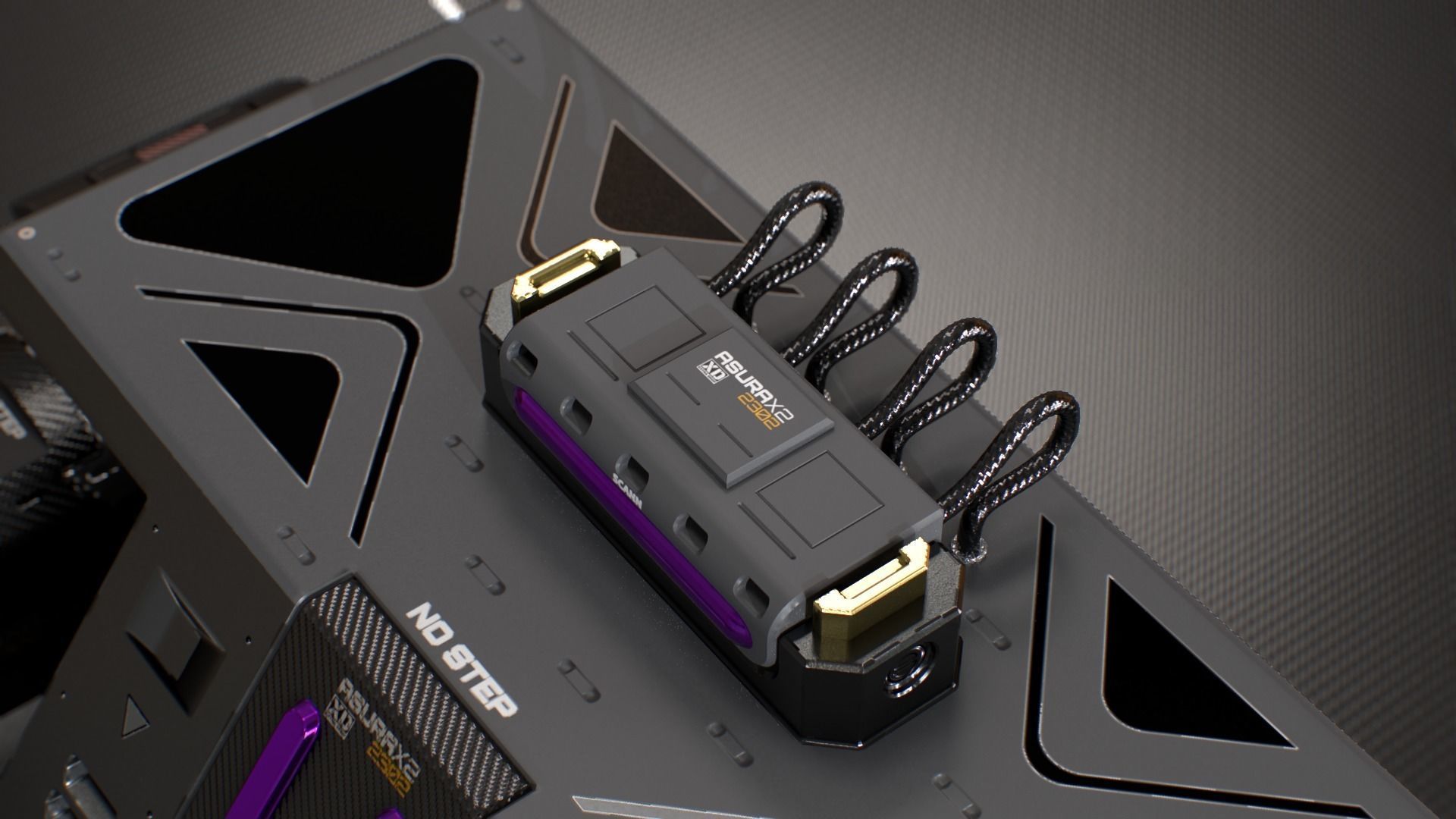 Laser Turret - ASURAX2 Low-poly 3D model_10