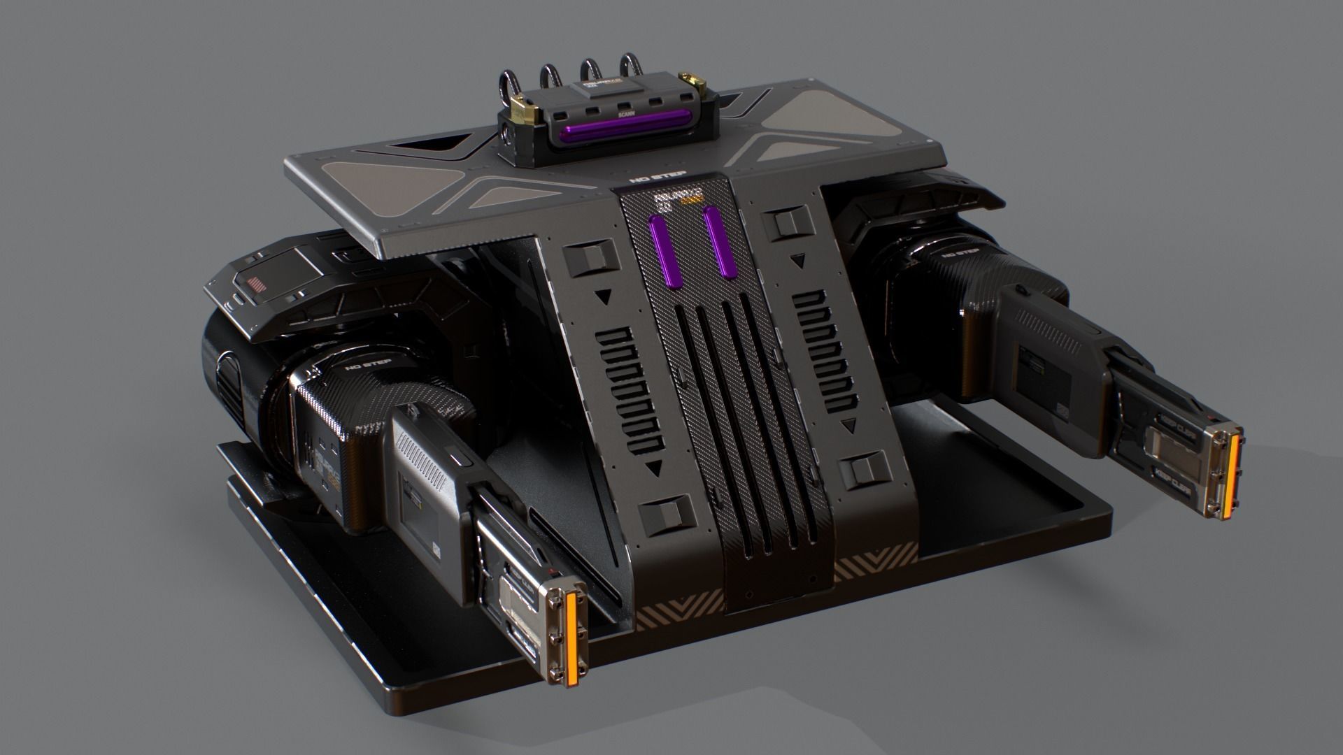 Laser Turret - ASURAX2 Low-poly 3D model_22