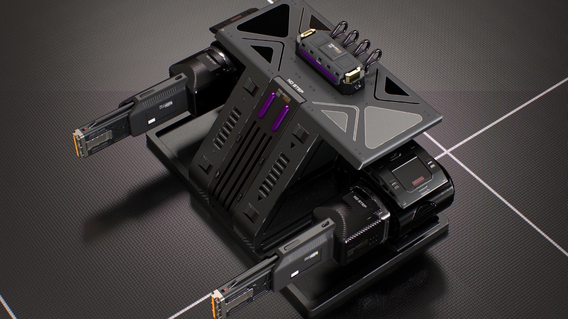 Laser Turret - ASURAX2 Low-poly 3D model_2