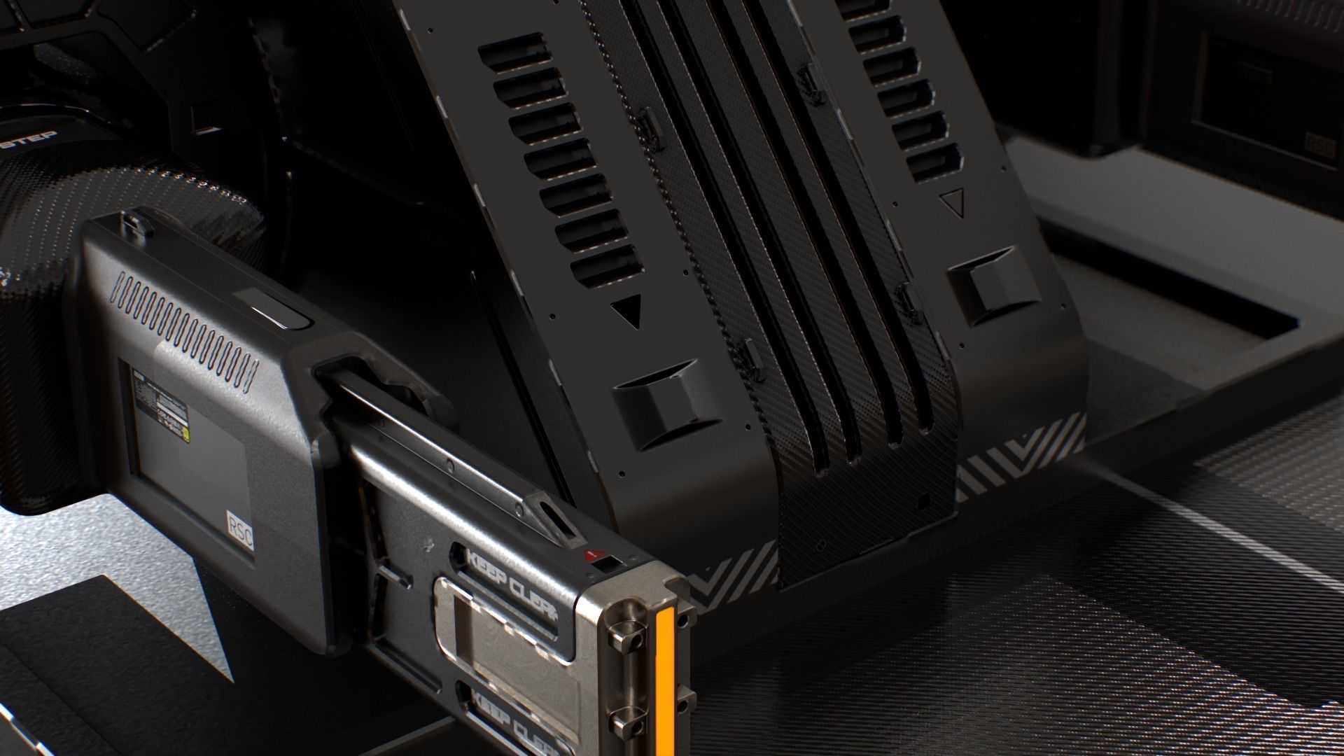 Laser Turret - ASURAX2 Low-poly 3D model_13