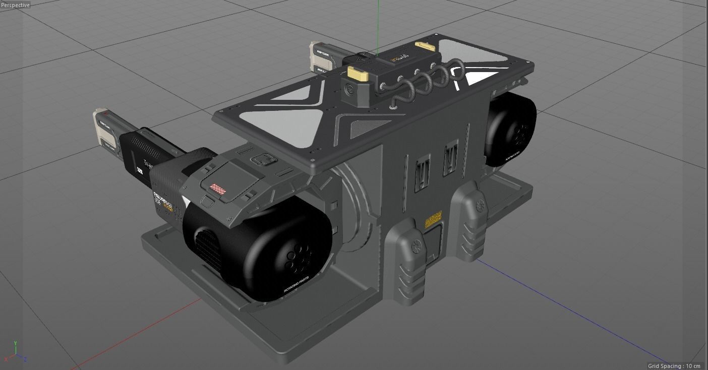 Laser Turret - ASURAX2 Low-poly 3D model_26