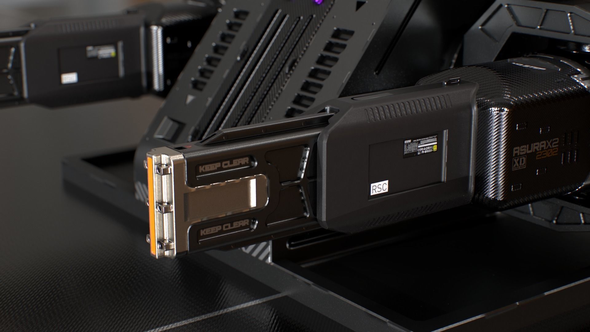 Laser Turret - ASURAX2 Low-poly 3D model_12