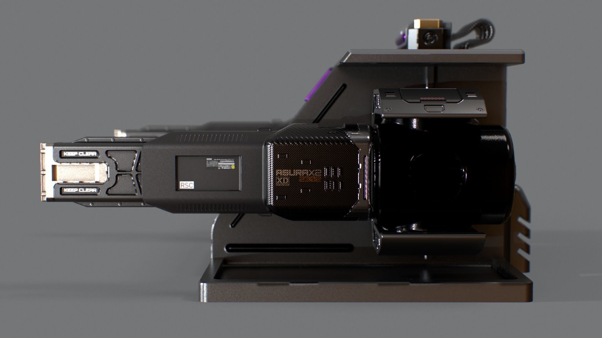 Laser Turret - ASURAX2 Low-poly 3D model_20