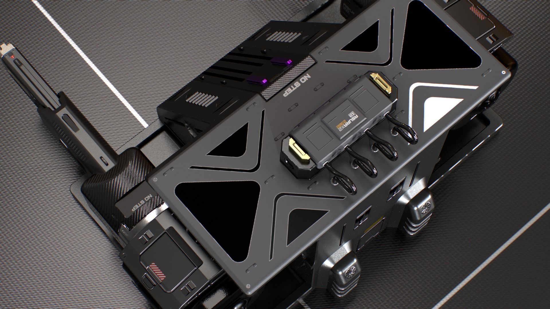 Laser Turret - ASURAX2 Low-poly 3D model_15