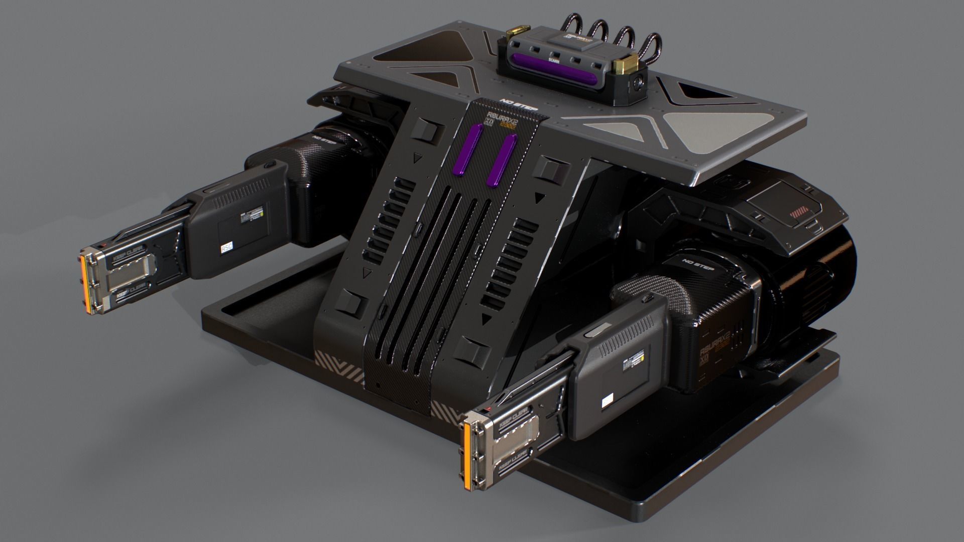 Laser Turret - ASURAX2 Low-poly 3D model_18