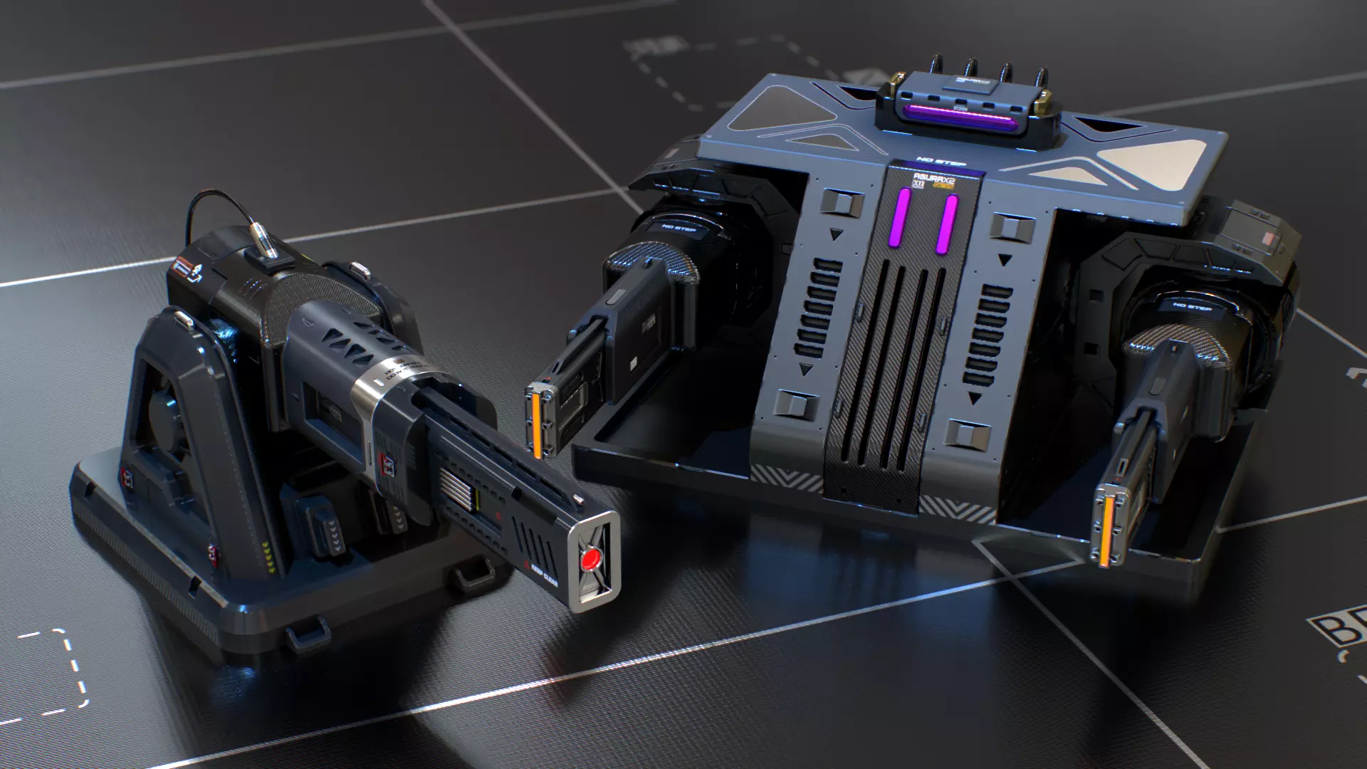 Laser Turret - ASURA  and ASURAX2 3D Model Collection_0