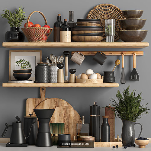 5 kitchen accessories collections vol2 3D Model Pack 4