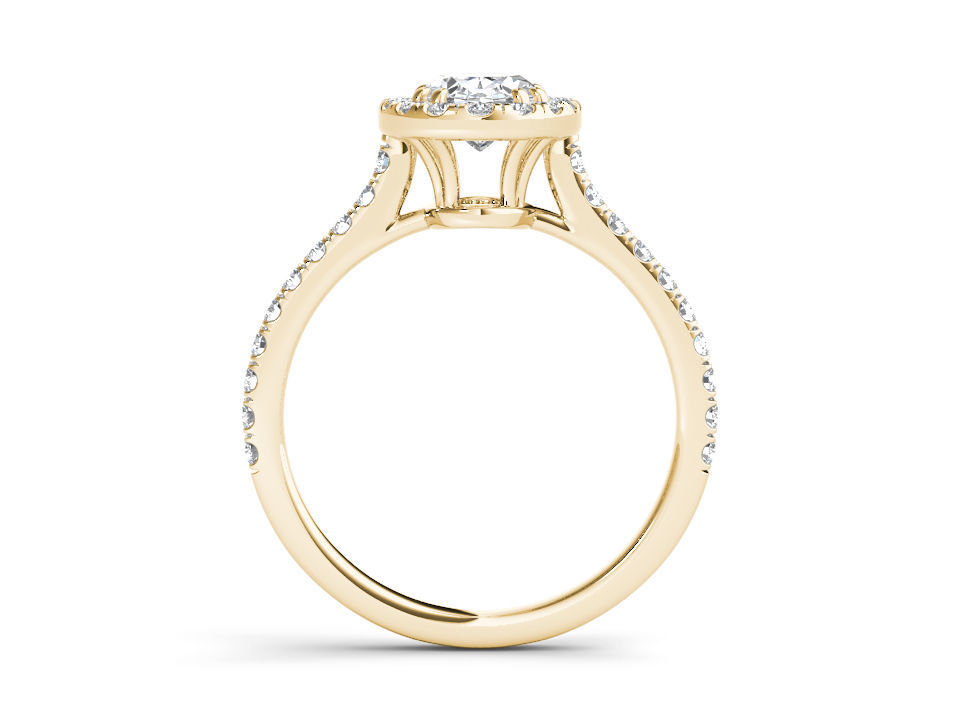 Solitaire ring model 3D print model_8