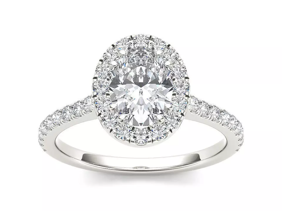 Solitaire ring model 3D print model_0