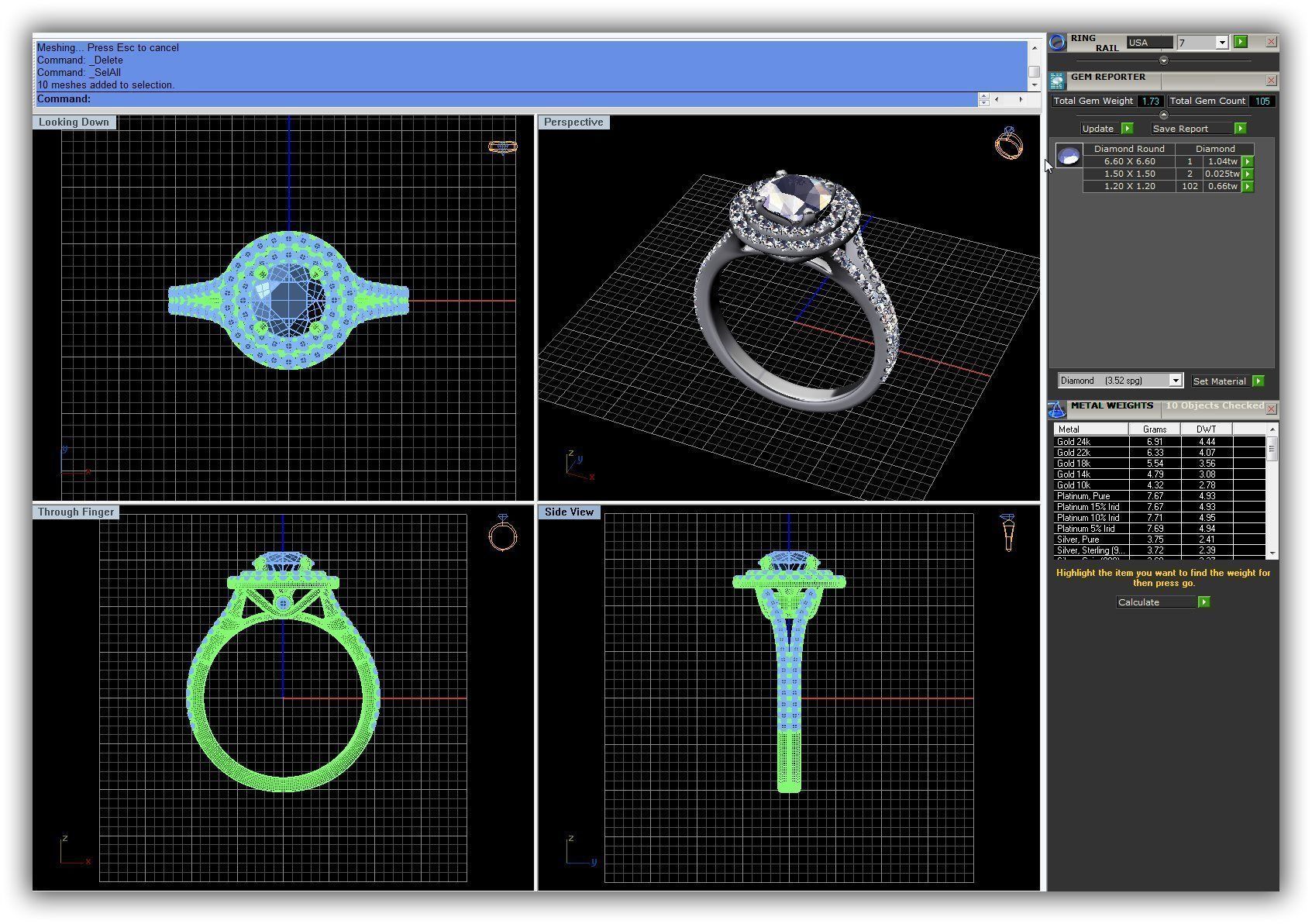 Solitaire ring model 3D print model_4