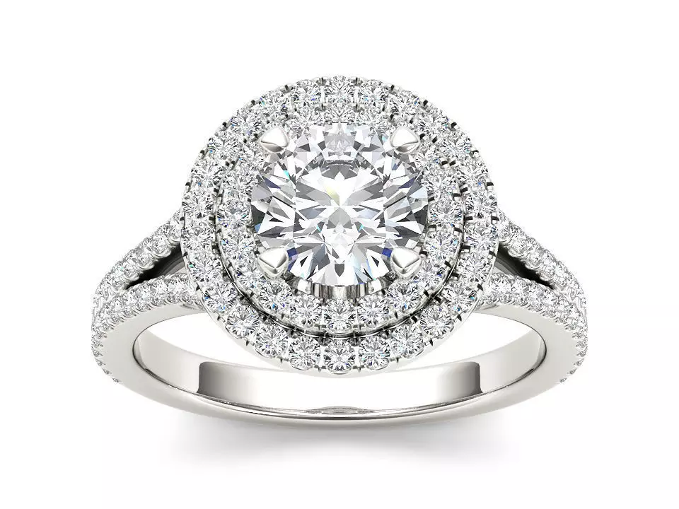 Solitaire ring model 3D print model_0