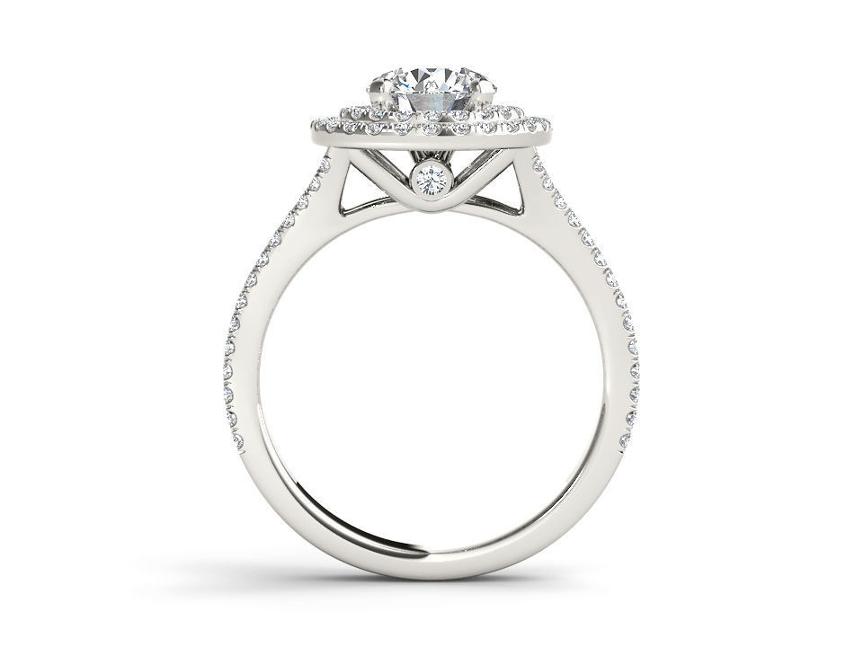 Solitaire ring model 3D print model_6