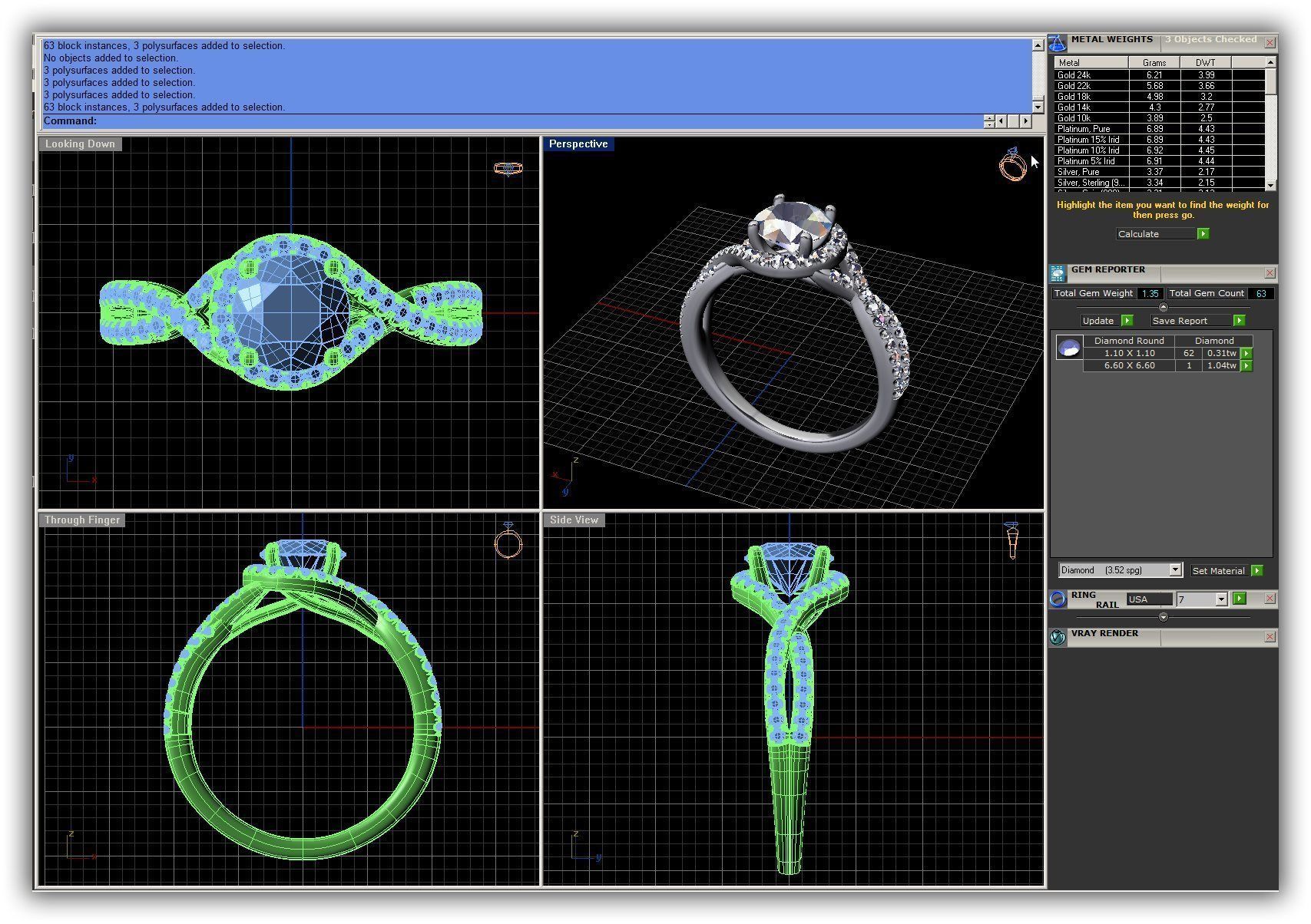 Solitaire ring model 3D print model_4