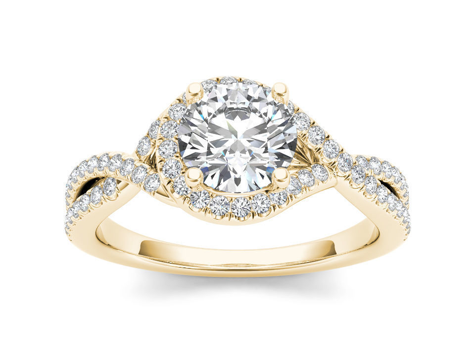 Solitaire ring model 3D print model_9