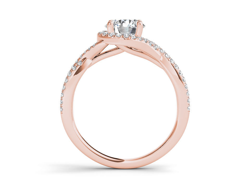 Solitaire ring model 3D print model_2