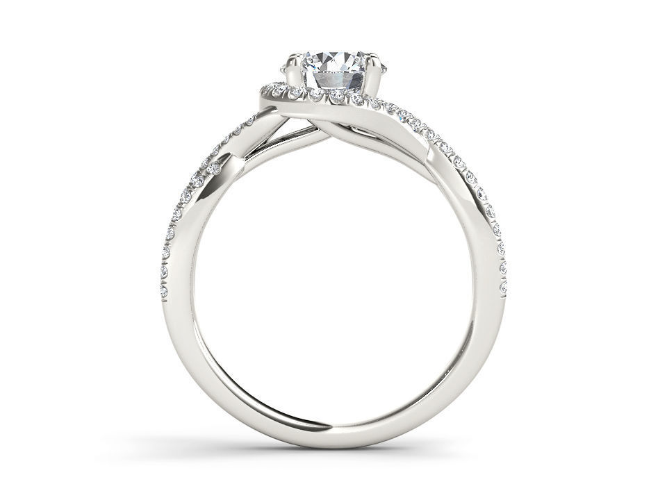Solitaire ring model 3D print model_6