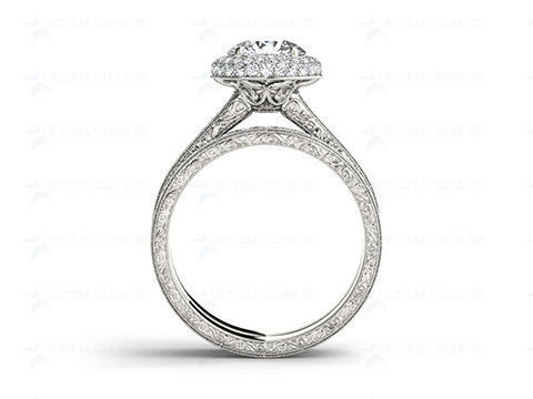 Solitaire ring model 3D print model_6