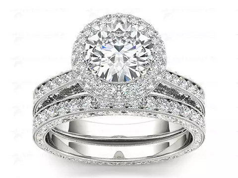 Solitaire ring model 3D print model_0