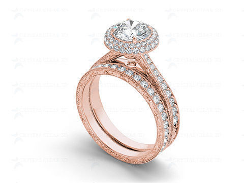 Solitaire ring model 3D print model_1