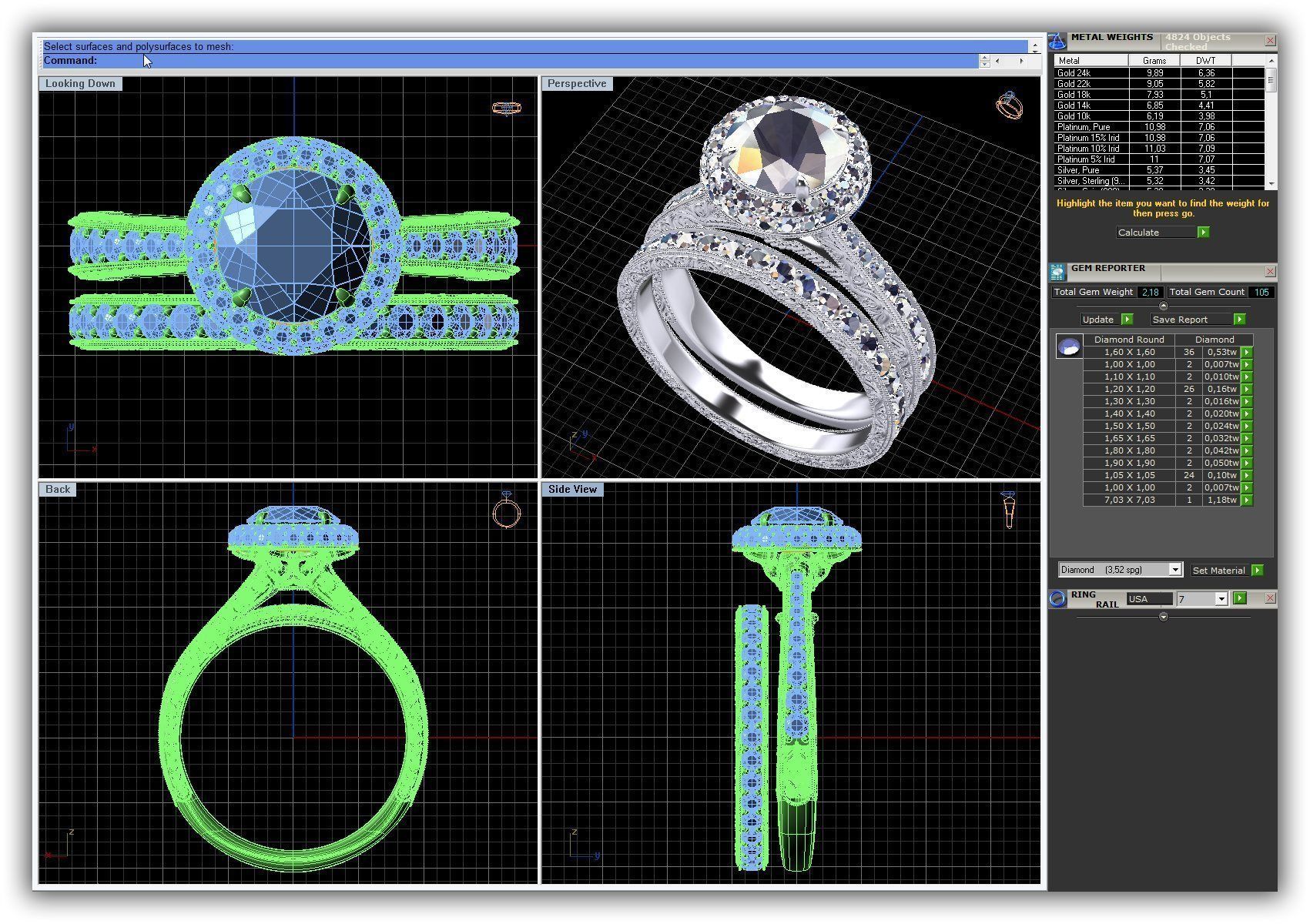 Solitaire ring model 3D print model_5