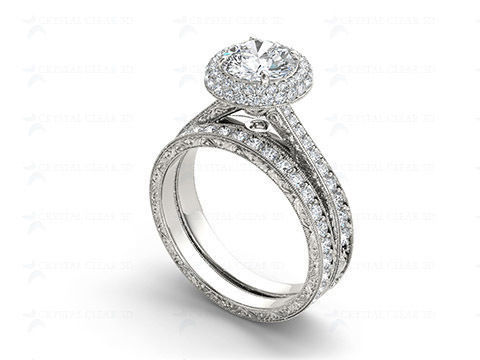 Solitaire ring model 3D print model_4