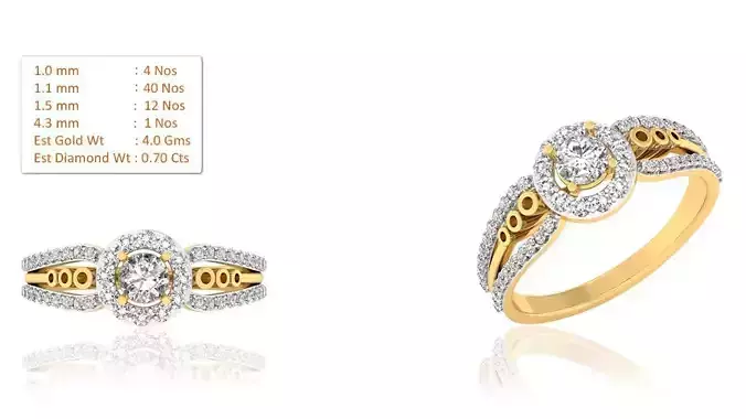 Solitaire ring model