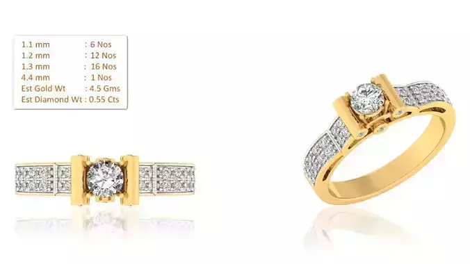 Solitaire ring model