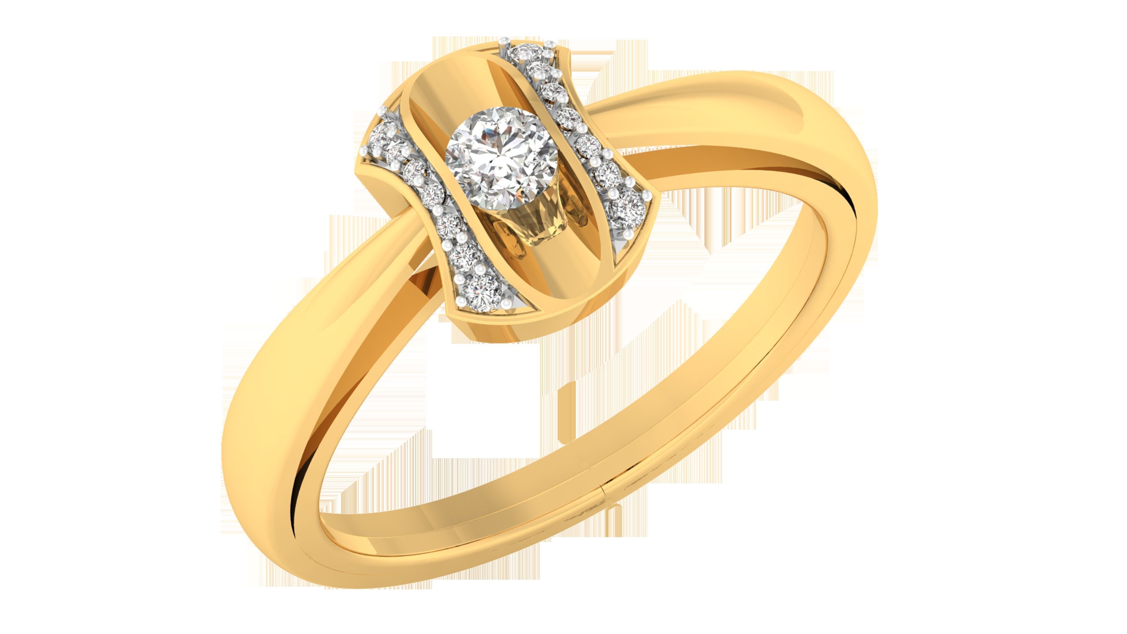 Solitaire ring model 3D print model_1