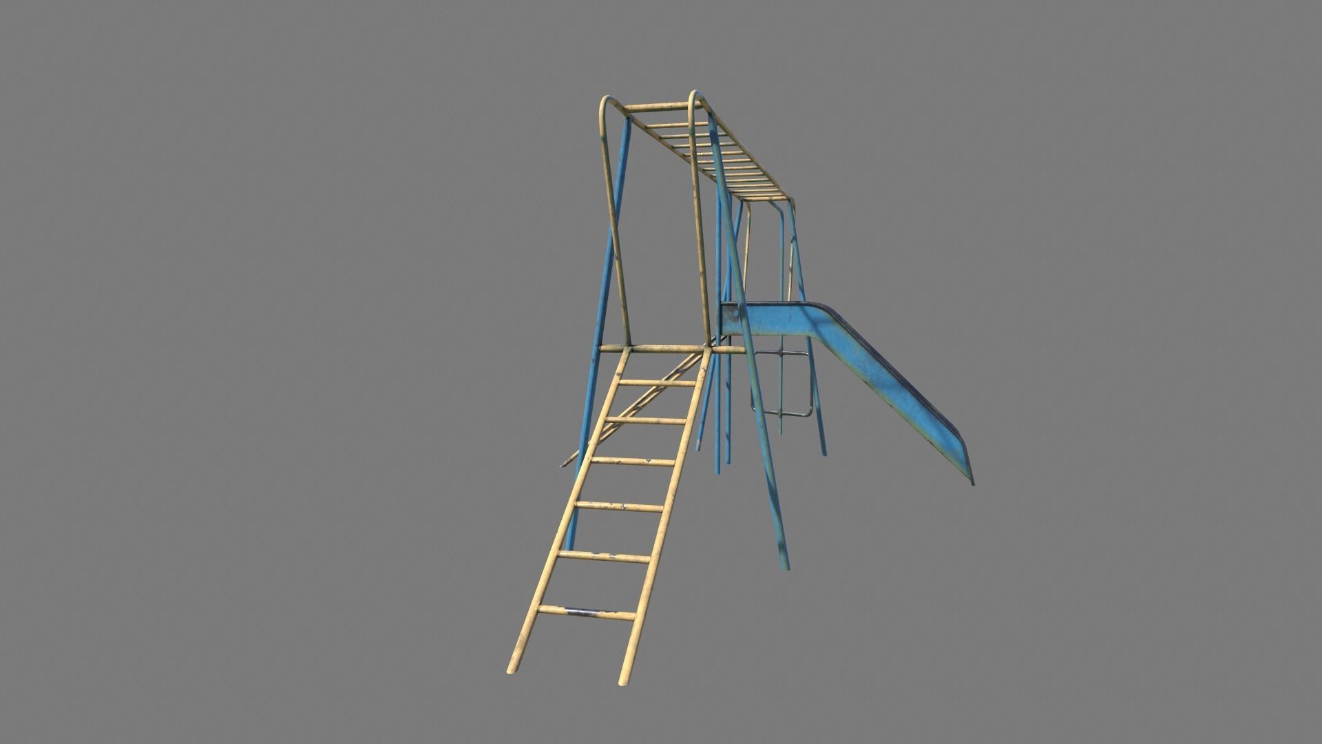 Old Climber with Slide Low-poly 3D model_3