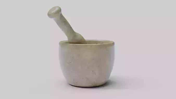 Wood mortar and pestle