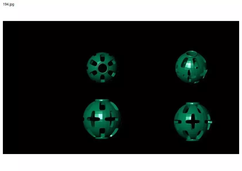 3 size stl beeds 3D print model_0