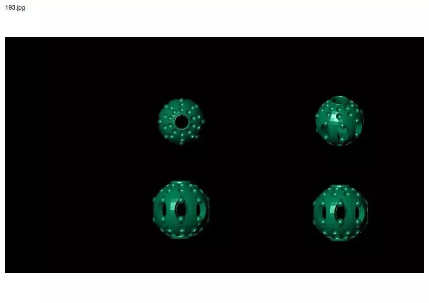 3 size stl beeds 3D print model_0