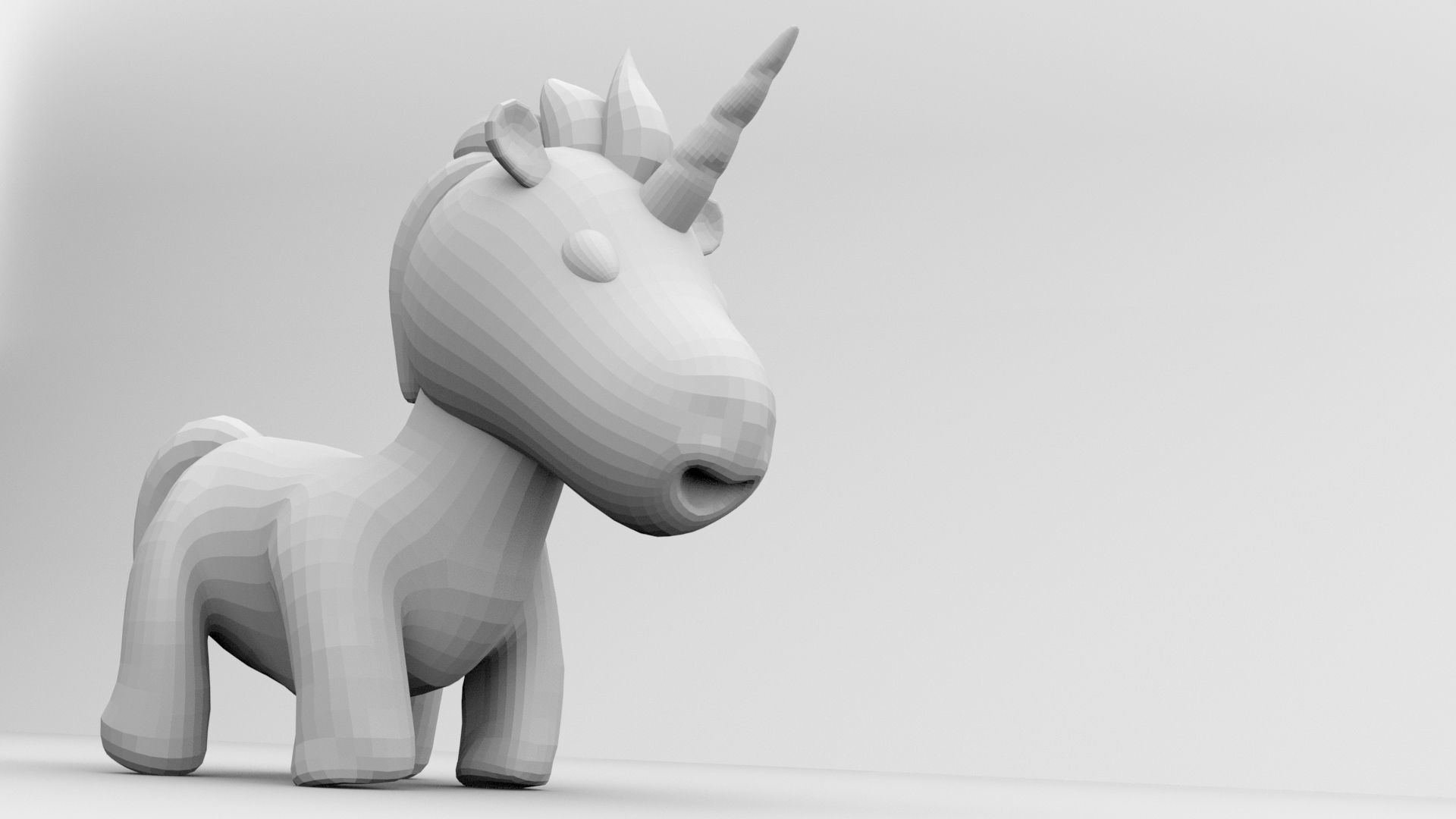 The Unicorn toon 3D model_6