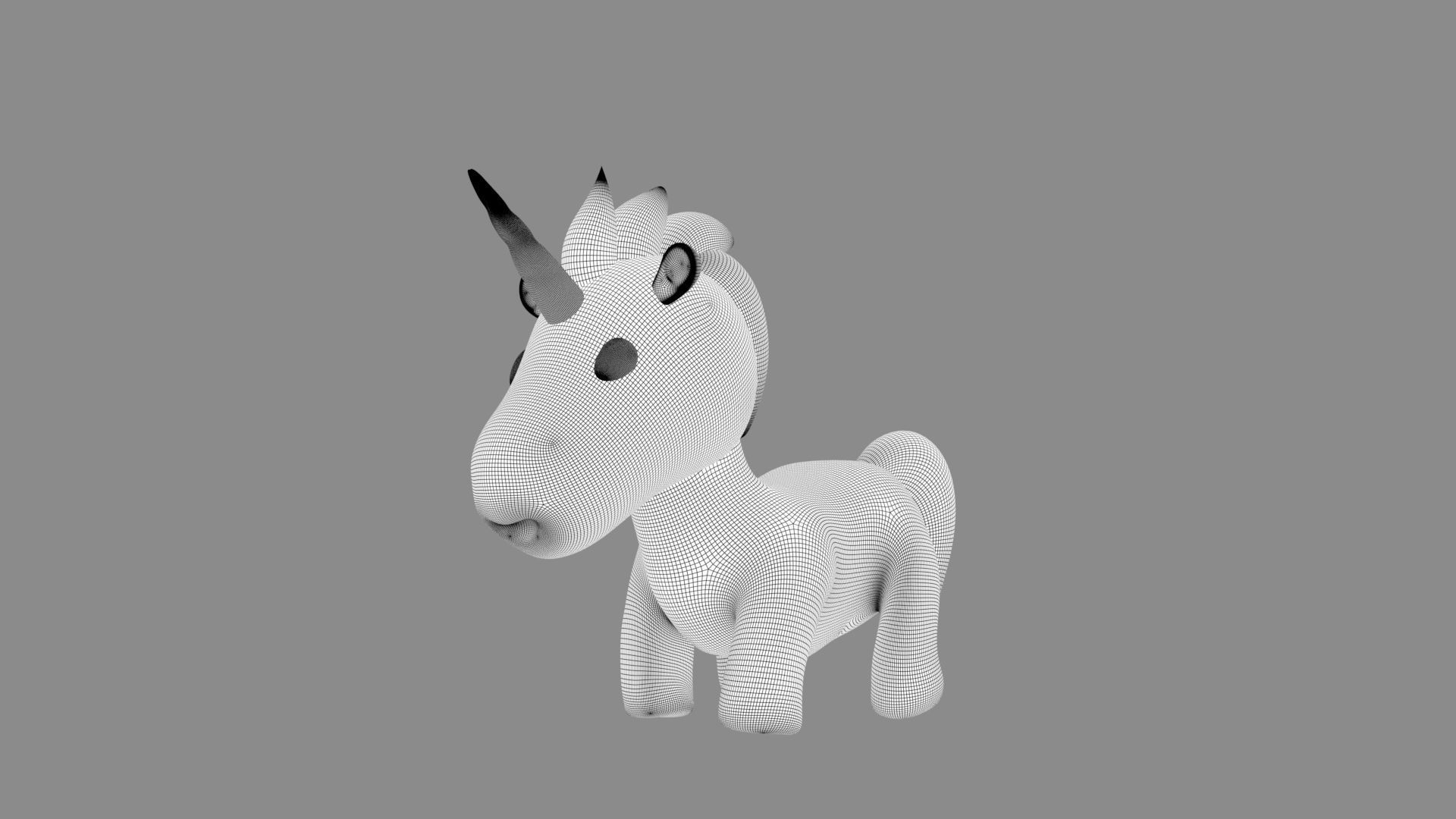 The Unicorn toon 3D model_9