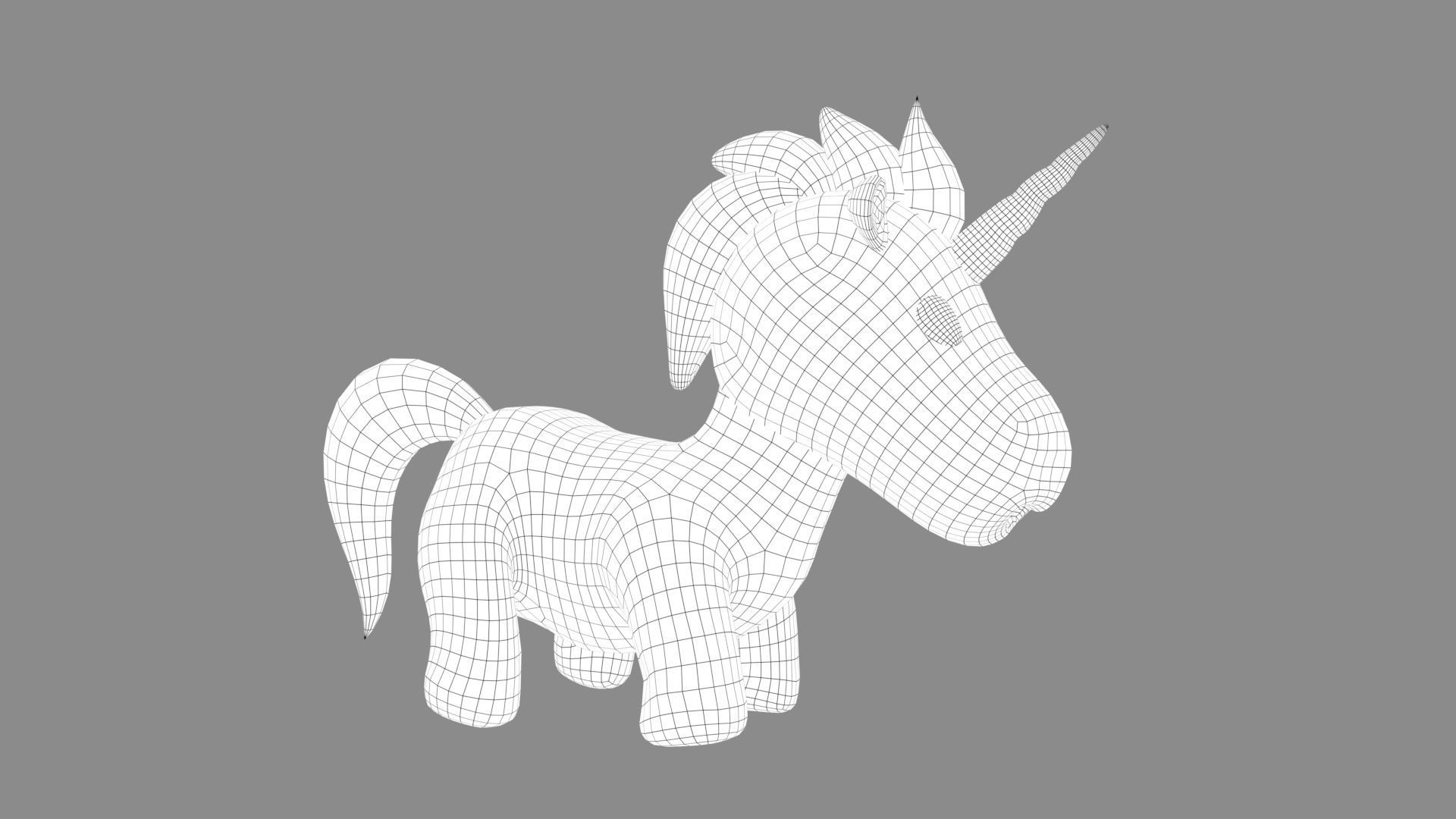 The Unicorn toon 3D model_7