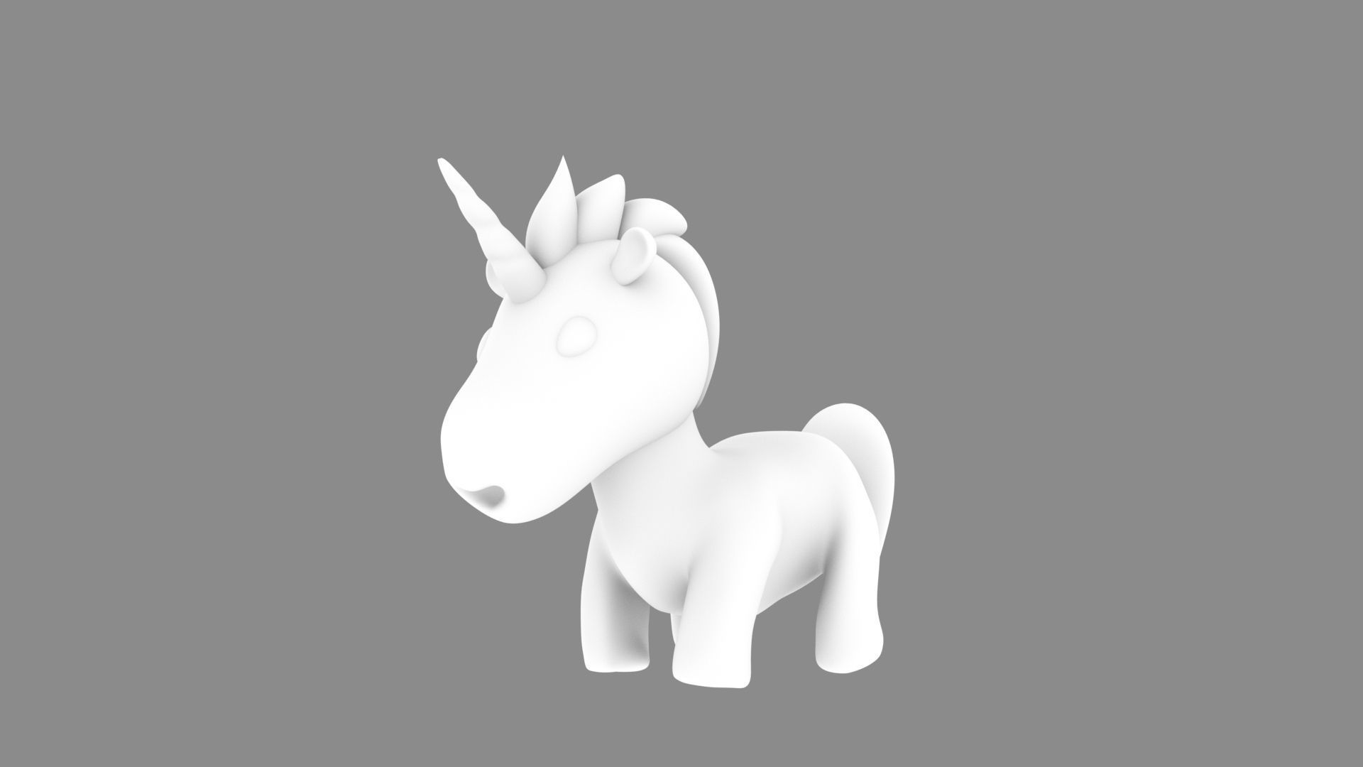 The Unicorn toon 3D model_5