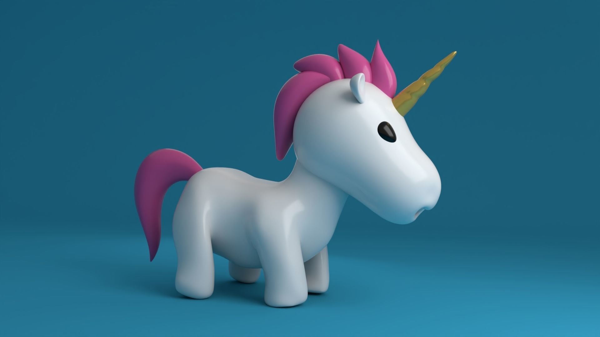 The Unicorn toon 3D model_3