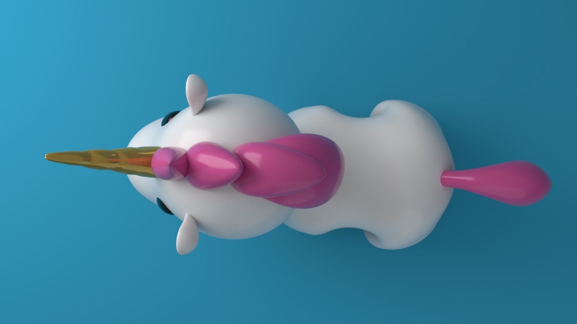 The Unicorn toon 3D model_4