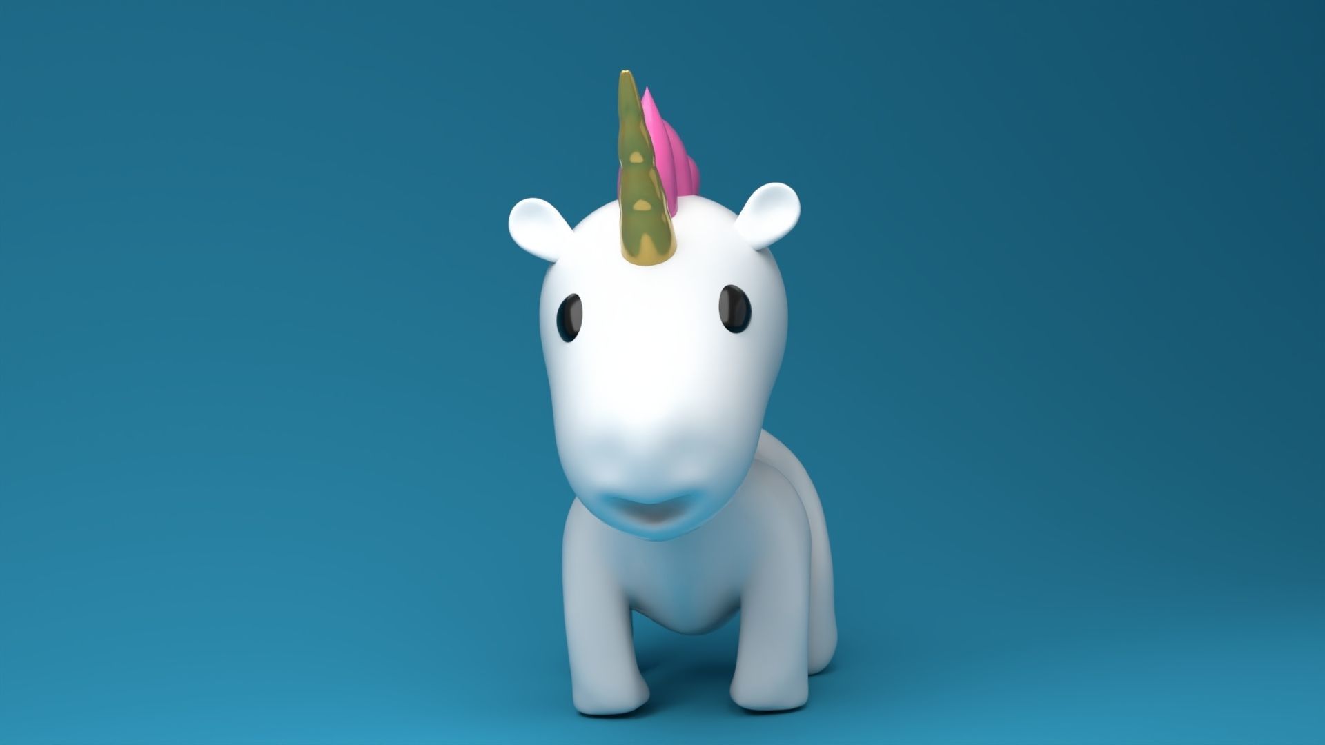 The Unicorn toon 3D model_2