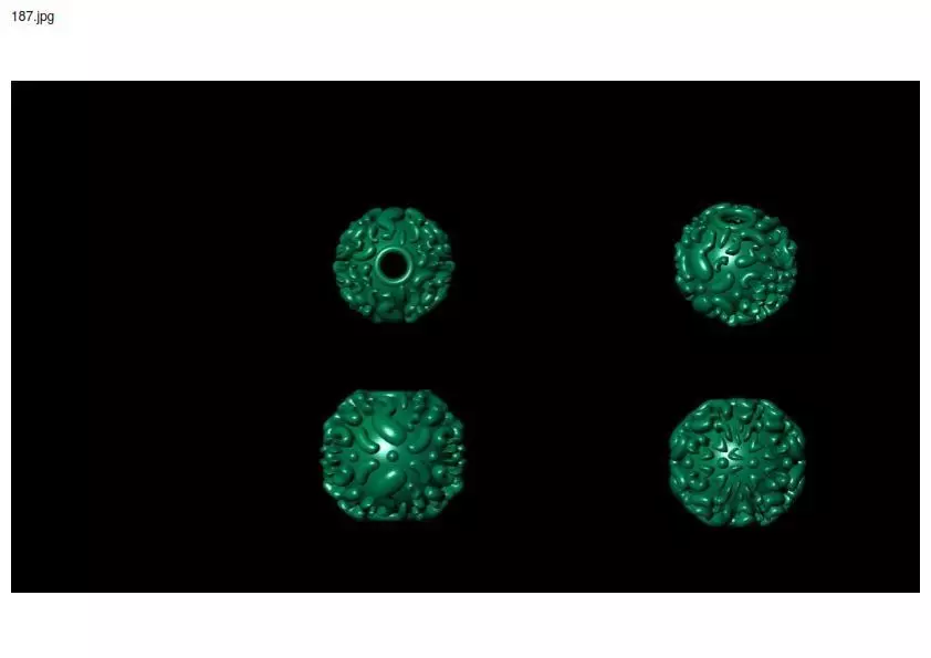 3 size stl beeds 3D print model_0