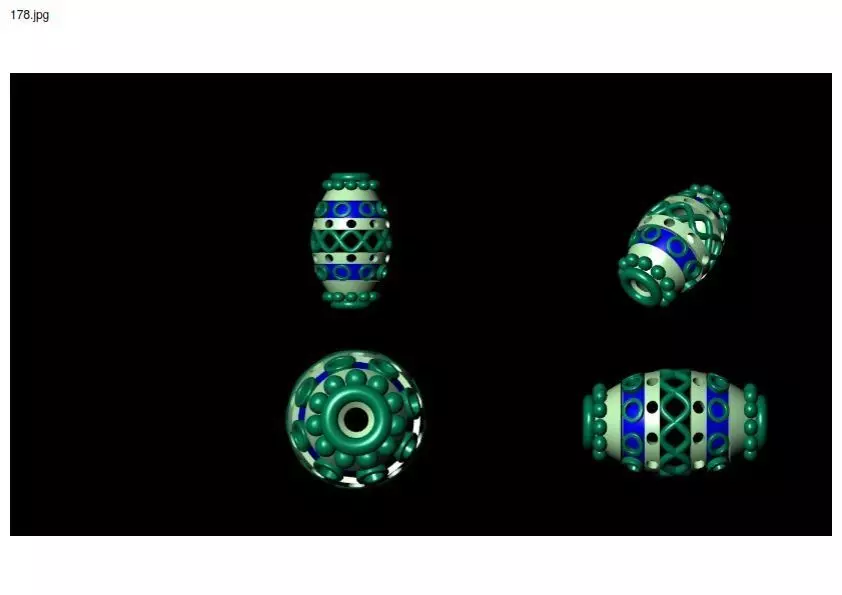 3 size stl beeds 3D print model_0