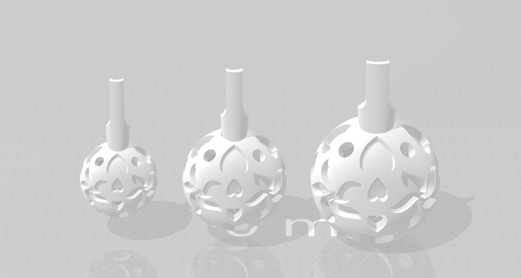 3 size stl beeds 3D print model_1