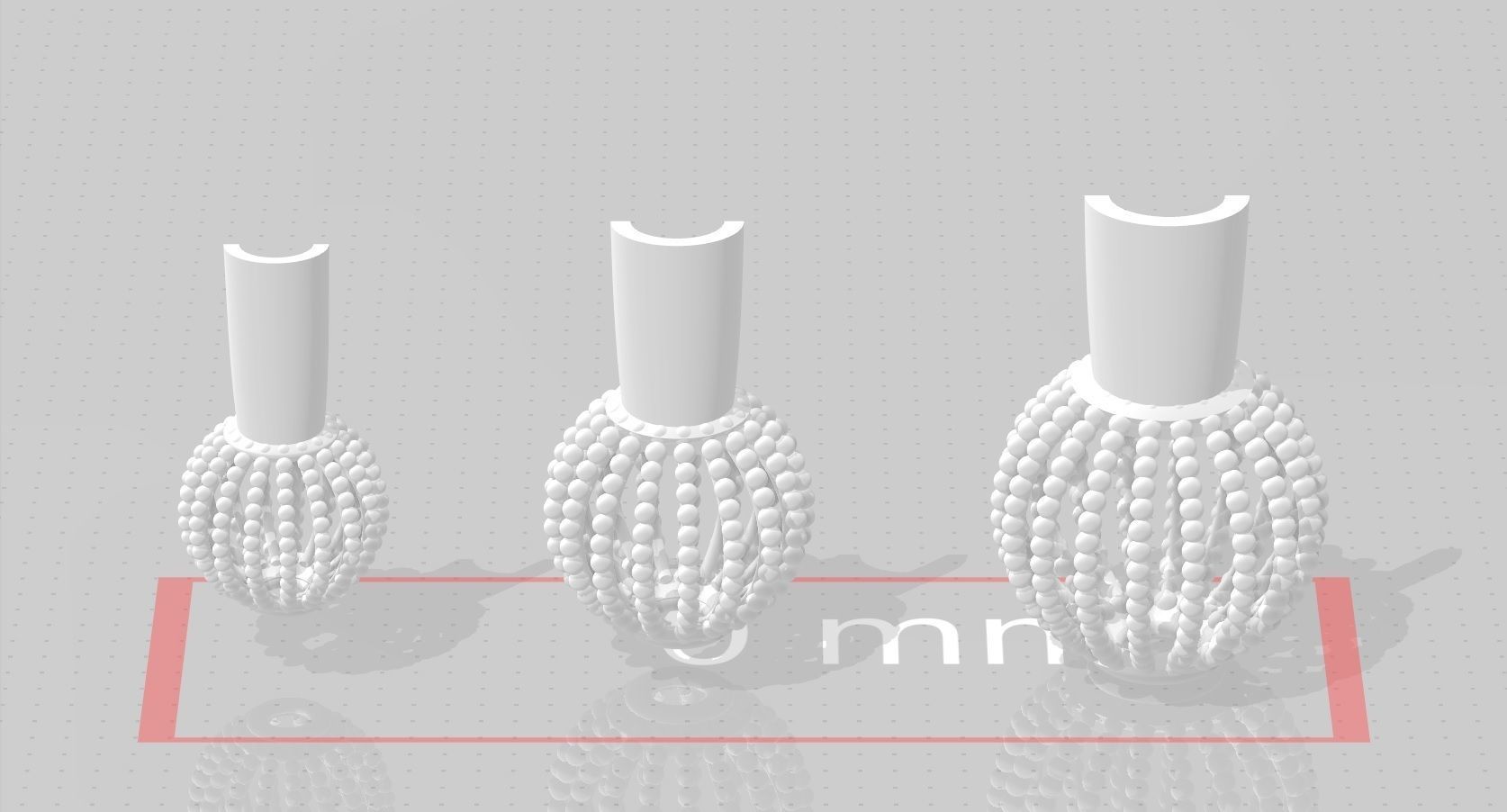 3 size stl beeds 3D print model_1
