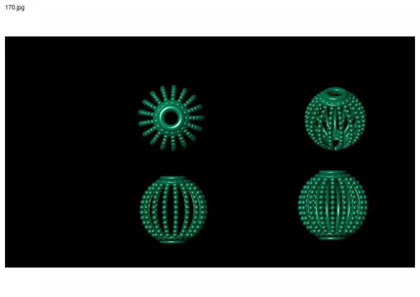 3 size stl beeds 3D print model_0