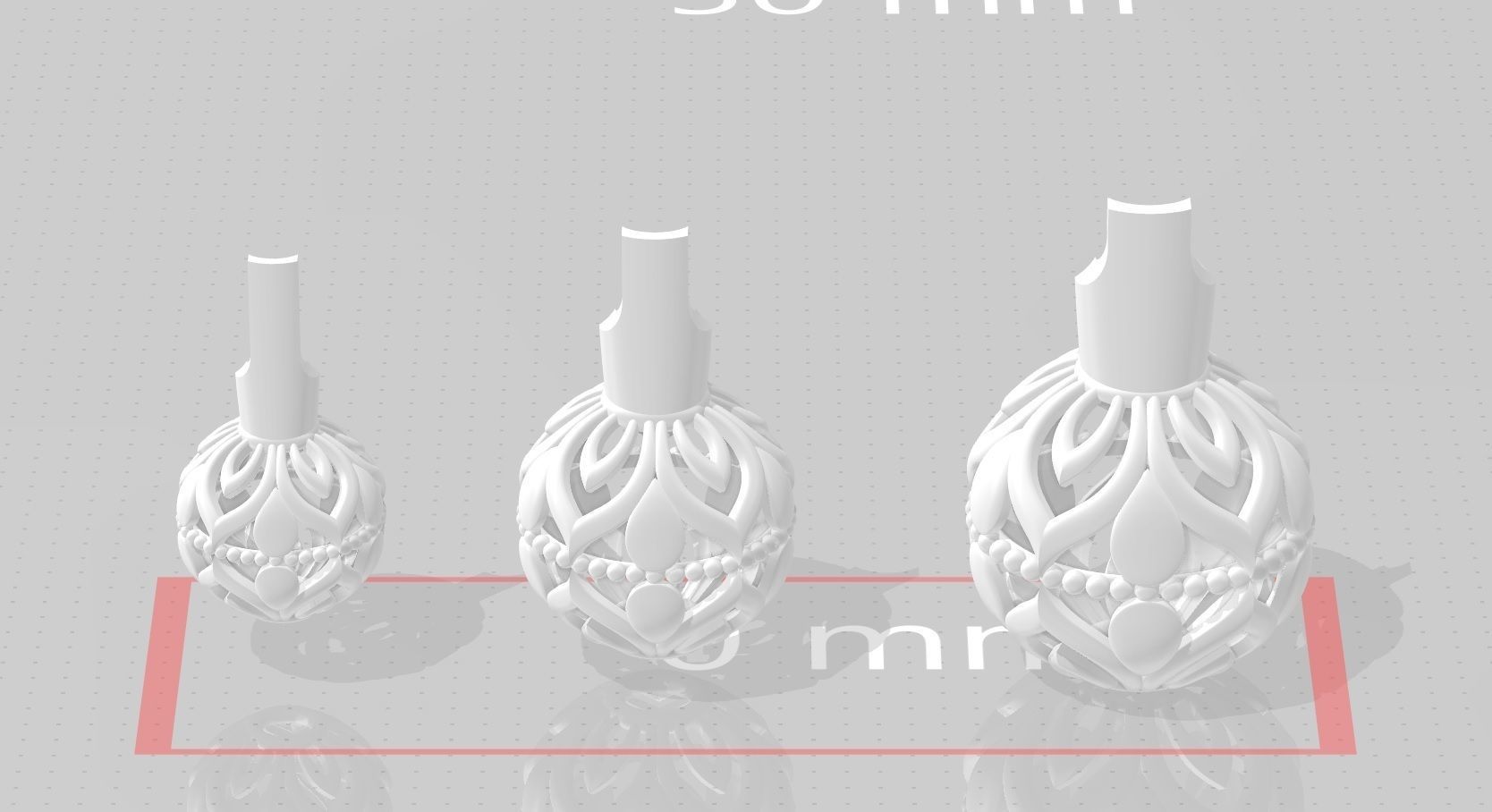 3 size stl beeds 3D print model_1