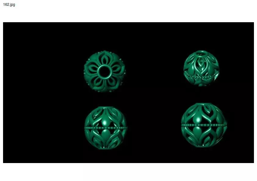 3 size stl beeds 3D print model_0