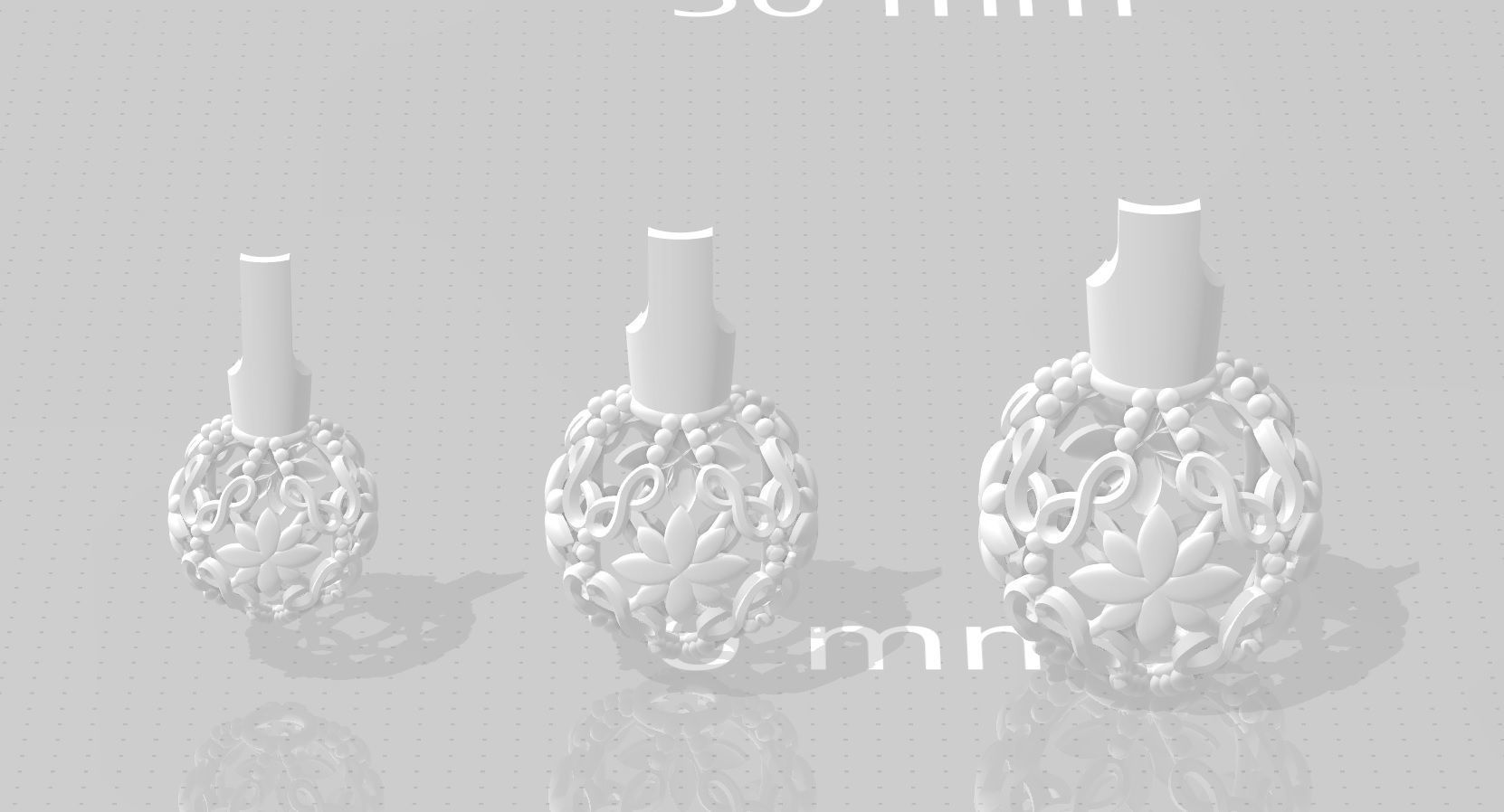 3 size stl beeds 3D print model_1